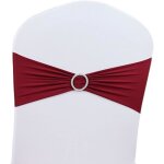 Lot de 50 pcs noeud papillon de chaise noeud decoration pour mariage banquet (bordeaux)