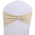 Noeud papillon de chaise - non spcifi - lot de 50 pcs - champagne - 15x35cm - dcoration mariage