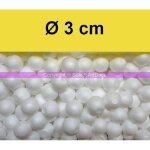 Lot de 50 petites boules polystyrène styropor diam. 3 cm / 30 mm - haute densité de styropor blanc em ... Lot de 50 petites boules polystyrène styropor diam. 3 cm / 30 mm - haute densité de styropor blanc em ...