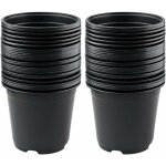 Lot de 50 pots de fleurs en plastique noir de 15 cm pour plantes succulentes l�gumes et boutures zhuoxuan ...