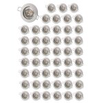 Lot de 50 spots encastrables fixes led blanc avec ampoule gu10 7w 38� blanc chaud - lampesecoenergie