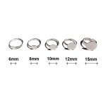 Lot de 50 supports de bague rglable couleur argent cration bijoux - 8mm