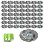 Lot de 50 support encastrable orientable ronde pour ampoules halogènes cfl ou led diametre 81mm couleur ... Lot de 50 support encastrable orientable ronde pour ampoules halogènes cfl ou led diametre 81mm couleur ...