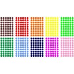 Lot 540x gommettes autocollantes multicolor mix 15cm scrapbooking