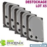 Lot de 5x disques durs 500go 3. 5 sata 7200rpm pour pc de bureau - destockage