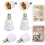 Lot de 6 adaptateurs de douille e14 vers e27 convertisseur pratique pour ampoules led incandescentes ...