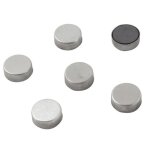 Lot 6 aimants magnet rond inox brosse - cogex Lot 6 aimants magnet rond inox brosse - cogex