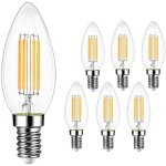 Lot de 6 ampoule filament bougie vintage led e14 4w ampoule led �quivalent incandescente 40w e14 ampoules ...