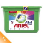 [lot de 6] ariel allin1 lessive en capsules couleur - 15 lavages