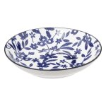 Lot de 6 assiettes creuses en porcelaine maria 20cm bleu