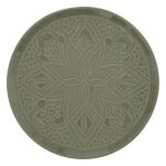 Lot de 6 assiettes � dessert fa�ence sienna 20cm vert olive