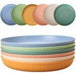 Assiettes de camping - lot de 6 - incassables - plastique - 225cm Assiettes de camping - lot de 6 - incassables - plastique - 225cm