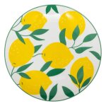 Lot de 6 assiettes plates citrons 26cm multicolore