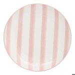 Lot de 6 assiette plate ray�e charlie rose d19cm - atmosphera cr�ateur dint�rieur