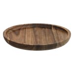 Lot de 6 assiettes de présentation acacia 20cm marron Lot de 6 assiettes de présentation acacia 20cm marron