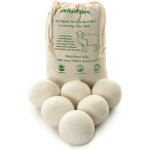 Lot de 6 balles de s�chage en laine naturelle - balles adoucissantes de tissu r�duisent les rides et ...