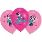 Ballons de baudruche - minnie - lot de 6 - 30cm - hlium - dcoration anniversaire