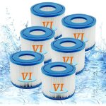 Filtre de piscine - bestway 58323 - lot de 6 - type vi - dimensions: 80x104 mm