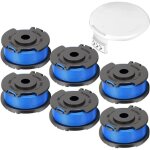 Lot de 6 bobines de fil de rechange pour d�broussailleuse ryobi one + 18 v 24 v 40 v 02 cm avec couvercles ...