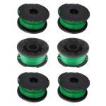 Lot de 6 bobines de rechange spinner pour black + decker gl7033 gl8033 gl9035 - fil de nylon vert - a6482 ...