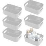 Lot de 6 bo�tes plastique panier de rangement pour cuisine et salle de bain