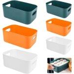 Lot de 6 botes de rangement en plastique panier de rangement en plastique paniers de rangement empilables ...