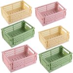 Bo�tes de rangement - amoune - lot de 6 - pliables - plastique - 14 x 9 x 5. 5 cm