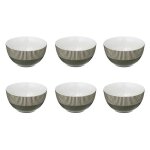 Lot de 6 bols en c�ramique maya 70cl vert