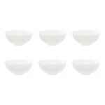 Lot de 6 bols en porcelaine perle 50cl blanc