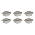 Lot de 6 bols à soupe au grès du temps 14cm gris Lot de 6 bols à soupe au grès du temps 14cm gris