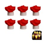 Lot de 6 bougies led en forme de rose - sans flamme - bougies décoratives à piles - suggestions Lot de 6 bougies led en forme de rose - sans flamme - bougies décoratives à piles - suggestions