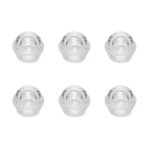 Lot de 6 butes de porte hmisphriques adhsives fixation au sol plastique transparent