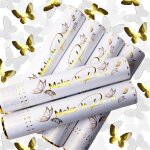 Lot de 6 canons � confettis blancs en forme de papillon parfaits pour les mariages les enterrements de ...