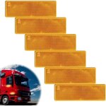 Lot de 6 catadioptres autocollants 148 * 48cm catadioptre remorque rectangulaires jaune pour accessoire ... Lot de 6 catadioptres autocollants 148 * 48cm catadioptre remorque rectangulaires jaune pour accessoire ...