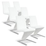 Lot de 6 chaises delano blanc
