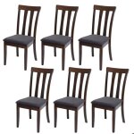 Lot de 6 chaises de salle a manger cuisine en tissu gris fonce et bois massif fonces 04 0001964 Lot de 6 chaises de salle a manger cuisine en tissu gris fonce et bois massif fonces 04 0001964