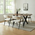 Lot de 6 chaises de salle � manger kohlmand 77 x 59 x 55 cm beige