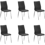 Lot de 6 chaises salle  manger noires - londres - designetsamaison