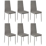 Lot de 6 chaises de salle � manger pipipoxerchaise de cuisine en cuirsi�ges rembourr�s �pais48x42x98 ...