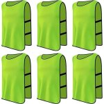 Lot de 6 chasubles dentranement sport enfants gilet dentranement professionnel de football chasuble ...