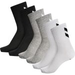 Lot de 6 chaussettes femme hummel hmlchevron - blanc / noir / gris Lot de 6 chaussettes femme hummel hmlchevron - blanc / noir / gris