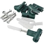 Clips de fixation pour grillage mural tenax verts
