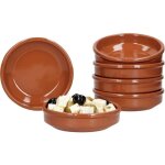 Lot de 6 coupelles en argile - cazuela bruno 12cm - blanc - non compatible lave - vaisselle
