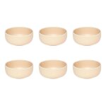 Lot de 6 coupelles en gr�s alix 14cm beige