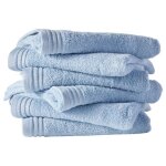 Lot de 6 draps de bain bathroom - utility - bleu 65x130cm