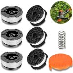 Lot de 6 fils de tonte pour black et decker - fil de tondeuse avec capuchons et ressort