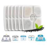 Lot de 6 filtres automatiques pour fontaine � chat avec r�sine et charbon actif filtre � eau de rechange ...