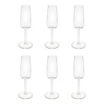 Lot de 6 fl�tes � champagne tanya 22cl transparent