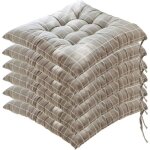 Lot de 6 galettes de chaise 40x40cm jzsh - coussins de si�ge d�coratifs pour jardin