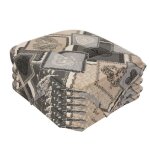 Alpes blanc - lot de 6 galettes de chaise chalet grises 38x38 cm ? style montagne ? assise confortable ...